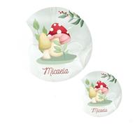 FAMÀ - Etichette Adesive Personalizzate Compleanno Bimbi Bosco Ø 38 mm - Sticker Personalizzati con Nome e Data 175pz