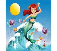 Fama Fabre - Pettinatore per bambini a forma di sirena, 80 x 105 cm, 150 g