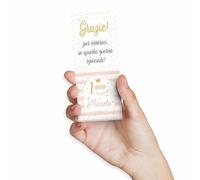 FAMÀ - Segnaposto Ringraziamento 1 Anno Compleanno Bambini Personalizzati 45 Pz - Segnaposto Compleanno Cartoncino 250 g