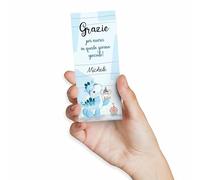 FAMÀ - Segnaposto Ringraziamento Dinosauro Compleanno Bambini Personalizzati 45 Pz - Segnaposto Compleanno Cartoncino 250 g