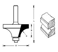 FAMAG Fresa a quarto di tondo con cuscinetto a sfere