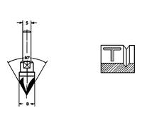 FAMAG Fresa per lettere HM 60°