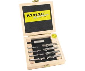 FAMAG Set di punte elicoidali per legno da 9 pezzi