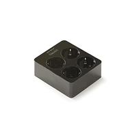 FAMATEL 2504-N-Base 4 Prese TT Quadrato Nero