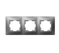 Famatel 9221 Cornice Triplo Alluminio, Grigio, Normale