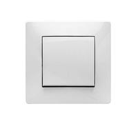 Famatel Attraversamento | Interruttore da Incasso | Serie Habitat 15 Si Adatta Perfettamente | Completamente Prodotto Privo di alogeni | 10 A | 250 V | Bianco, 8,5 x 8,5 x 5 cm