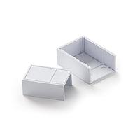 FAMATEL Coperchio Gestione Cavi 7 x 12, 5 Pezzi, Bianco, Plastica, 7 cm x 7 cm, Autoadesivo
