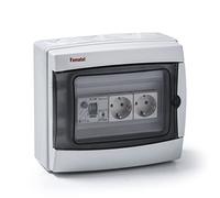 Famatel M260287 - Armadio elettrico superficie ip65 2 prese con differenziale