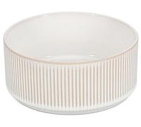 Fameilleur Silva Ciotole Beige Gres Set da 4, 14,5x6,5cm | Finitura a Coste