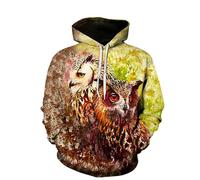 famesale Fauna Civritto Ritratto Aquila 3D Stampato Donne/Uomini Felpa con Cappuccio con Cappuccio Felpa novità Maglione Maglione Top