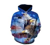 famesale Fauna Civritto Ritratto Aquila 3D Stampato Donne/Uomini Felpa con Cappuccio con Cappuccio Felpa novità Maglione Maglione Top