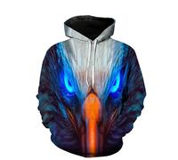 famesale Fauna Civritto Ritratto Aquila 3D Stampato Donne/Uomini Felpa con Cappuccio con Cappuccio Felpa novità Maglione Maglione Top