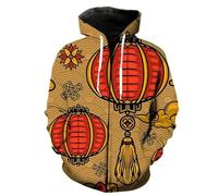 famesale Felpa con Cappuccio e Zip Ghost Warrior Samurai Dragon da Uomo Harajuku Cool Felpa con Stampa 3D Carp Casual Felpe Primaverili a Maniche Lunghe con Cappuccio