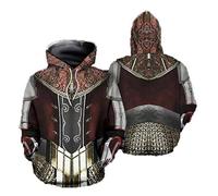 famesale Felpa Vintage Giapponese Samurai Felpa con Armatura 3D L'Ultimo Samurai: Bushi dou Samurai Costume