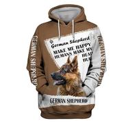 famesale Ho chiesto a Dio Un Vero Amico e Lui Mi ha mandato Un Pastore Tedesco Felpa con Cappuccio Stampata in 3D Tuta da Ginnastica Streetwear Love Dog