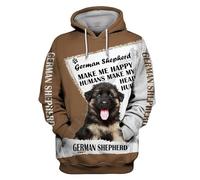 famesale Ho chiesto a Dio Un Vero Amico e Lui Mi ha mandato Un Pastore Tedesco Felpa con Cappuccio Stampata in 3D Tuta da Ginnastica Streetwear Love Dog