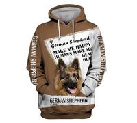 famesale Ho chiesto a Dio Un Vero Amico e Lui Mi ha mandato Un Pastore Tedesco Felpa con Cappuccio Stampata in 3D Tuta da Ginnastica Streetwear Love Dog