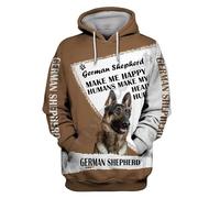 famesale Ho chiesto a Dio Un Vero Amico e Lui Mi ha mandato Un Pastore Tedesco Felpa con Cappuccio Stampata in 3D Tuta da Ginnastica Streetwear Love Dog
