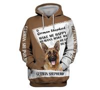 famesale Ho chiesto a Dio Un Vero Amico e Lui Mi ha mandato Un Pastore Tedesco Felpa con Cappuccio Stampata in 3D Tuta da Ginnastica Streetwear Love Dog