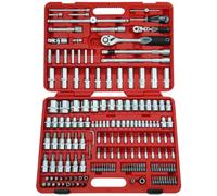 Famex 525-21 - Set chiavi a tubo con dente di arresto, attacco 12,5 mm (1/2") e 6,3 mm (1/4"), 4-32 mm, 174 pezzi