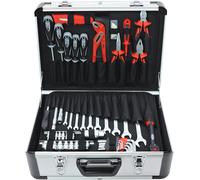 FAMEX 702-L Valigetta degli attrezzi in alluminio senza utensili con 26 tasche a incastro, capacità massima 30 kg - 460 x 355 x 180 mm - Robusta valigetta in alluminio - Cassetta degli attrezzi vuota