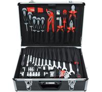 FAMEX Cassetta portautensili universale 705-L vuota con 26 tasche per attrezzi, parti e accessori - Divisione vano nel fondo del bagaglio, valigetta vuota senza attrezzi, 45 x 35,5 x 16 cm