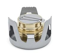 Famgee Mini bruciatore portatile all'aperto per stufa ad alcool per zaino in spalla escursionismo campeggio sopravvivenza (grigio)