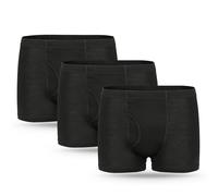 FAMI HELPER Confezione da 3 Boxer Incontinenza Uomo con Assorbimento 250 ml | Boxer Uomo in Cotone Morbido Traspiranti e Comodi Biancheria Intima per Incontinenza Assorbente e Riutilizzabile, Nero