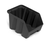 FAMI - Pack da 12 Cassette Picking Box Air Misura 3 a Bocca di Lupo, Contenitore Impilabile per Viteria e Attrezzi in Garage, Officina, Grigio Scuro, Portata 22 kg, Dimensioni 22,4 x 35,4 x 20,3 cm