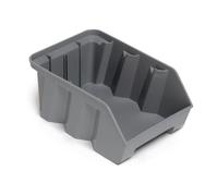 FAMI - Pack da 16 Cassette Picking Box Air Misura 3A2 a Bocca di Lupo, Contenitore Impilabile per Viteria e Attrezzi in Garage, Officina, Grigio Chiaro, Portata 17kg, Dimensioni 22,4 x 35,4 x 14,7 cm