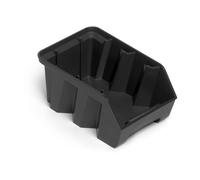 FAMI - Pack da 48 Cassette Picking Box Air Misura 1 a Bocca di Lupo, Contenitore Impilabile per Viteria e Attrezzi in Garage, Officina, Grigio Scuro, Portata 3 kg, Dimensioni 10,8 x 17,3 x 7,6 cm