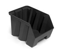 FAMI - Pack da 9 Cassette Picking Box Air Misura 4A5 a Bocca di Lupo, Contenitore Impilabile per Viteria e Attrezzi in Garage, Officina, Grigio Scuro, Portata 39 kg, Dimensioni 33,6 x 50,7 x 30,4 cm