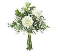 Famibay Confezione da 2 piante finte di eucalipto rosa per bambini, gipsofila, composizioni floreali artificiali, bouquet per matrimoni e decorazioni per la casa