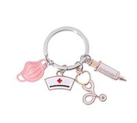 FAMIDIQGO Portachiavi per infermiera con incisione migliore amica cuore regali per fidanzate fidanzate idee regalo