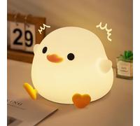 FAMIDUO Lampada Anatra DoDo, Luci Notturne 2 Livelli Regolabili, LED Morbida per Bambini, Ricaricabile Touch Silicone, Regalo Decor Camera Ragazze/Ragazzi. Animali Squishy per Sonno/Decorazione Camera