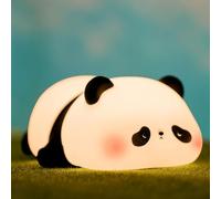 FAMIDUO Lampada Panda Carina, Luce Notturna a LED a Forma di Panda per Bambini che Dormono, Lampade Notturne a Forma di Animale in Silicone, Luce Notturna Squishy Regolabile per Bambini, Regali Carini