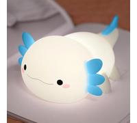 FAMIDUO Luce Notturna Bambini Axolotl, Lampada Carine Regali Axolotl, Lampada per Bambini Notturna Dimmerabile In Silicone, LED Ricaricabile Luce Notturna Neonato Controllo Touch, Regalo per Neonati