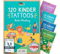 Famifidus 120 Tatuaggi per Bambini | gadget festa compleanno bambini - dermatologicamente OTTIMO e skin-friendly