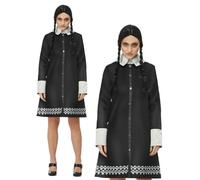 Famiglia Addams Mercoledì Costume Donna Ufficiale Costume Halloween Completo UK