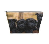 Famiglia Affenpinscher Cuccioli Cani Neri Scimmia, Borsa da toilette Borsa per trucco Borsa per cosmetici Borsa da toilette da viaggio portatile