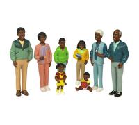 Famiglia Africana - Set 8 Personaggi in Plastica Colorata