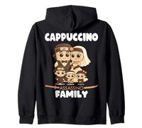 Famiglia Assassino Cappuccino Corrispondenza Italiano Brainrot Meme Felpa con Cappuccio