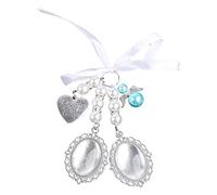 Famiglia Bowknot Photo Holder Angelo Ciondolo Spilla Ovale Bouquet Charm Pin Wedding Boutonniere Per Madre della Sposa Spilla Pendente