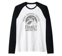 Famiglia Campeggio Viaggio Fare Ricordi Camper Gruppo Corrispondente Maglia con Maniche Raglan