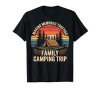 Famiglia Camping Viaggio Fare Ricordi Maglietta