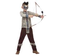 Famiglia Costume Indiano Wild West Halloween Warrior Adulti Bambini