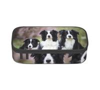 Famiglia dei Border Collie, Astuccio per matite, Astuccio per matite Astuccio per penne a matita di grande capacità Borsa per cosmetici