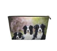 Famiglia dei Border Collie, Borsa per il trucco Borsa per cosmetici Borsa da toilette da viaggio portatile Borsa da toilette