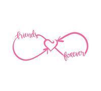 famiglia del simbolo dell'infinito Adesivi artistici in vinile 48x117.1cm Vetrine Rosa