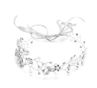 Famiglia di copricapo di tiara da sposa fatte a mano Girls Rhinestone Pageant Crown, Silver